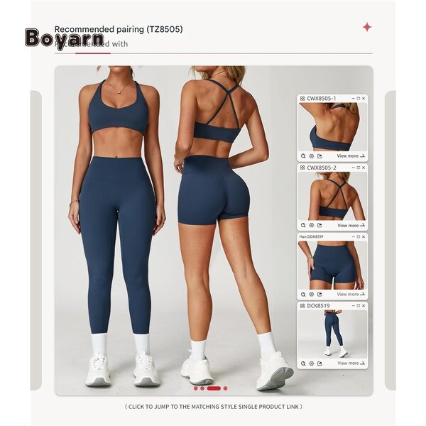 Sports Set - Manufacturer Women's Halter Bra High Shockproof Yoga Leggings Set