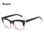 Eyeglasses - Manufacturer Women's Square Plastic Anti-Blue Light Optical Frames