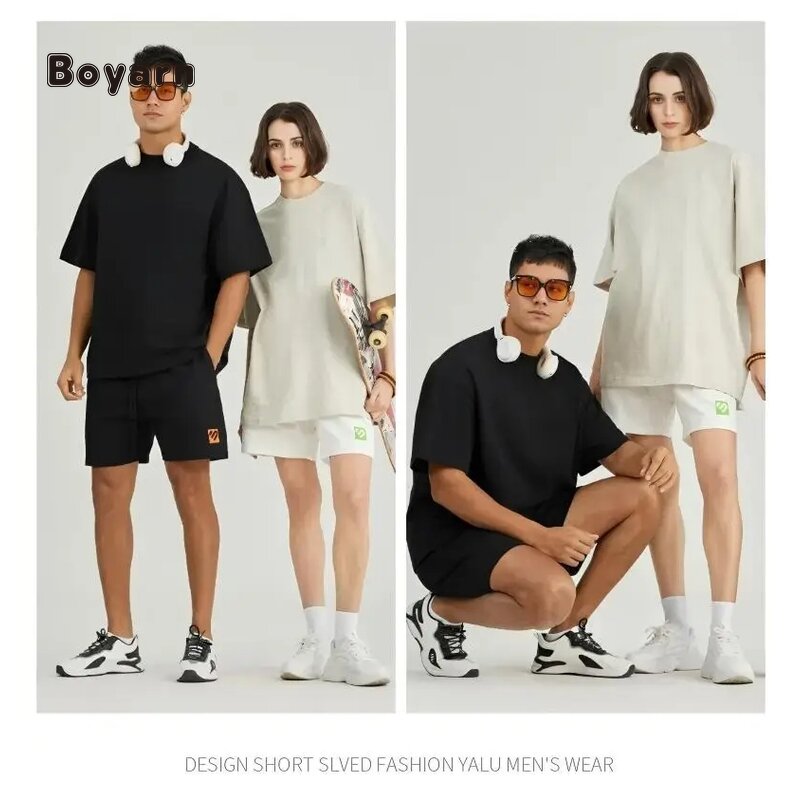 T-shirt - Manufacturer 275GSM 100%Cotton Oversized Unisex Custom Print Quick Dry