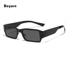 Sunglasses - Manufacturer Unisex Square Metal UV400 AC Lenses Custom Logo