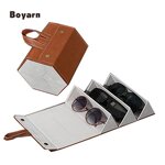 Storage Box - Manufacturer HKBY 5-Slot PU Foldable Hanging Sunglasses Organizer