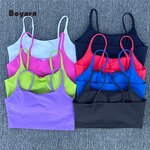 Sports Bra - Manufacturer Women's Nylon Cross Strap Padded Quick-Dry Yoga Fitness