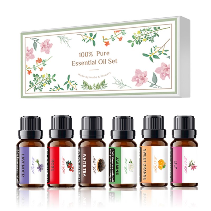 Essential Oil Set Manufacturer - Free Design Custom Private Label Pure Natural 6pc Set