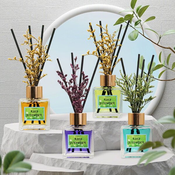 Reed Diffuser Set Manufacturer - Custom 50ml Home Scent with Dried Flower