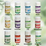 Essential Oil Set Manufacturer - Private Label Organic Diffuser Lavender Rose etc. 12pcs