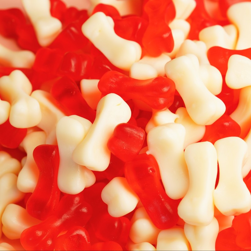 Halloween Gummy Candy Supplier - Sour Fruit Flavor Bone Shape