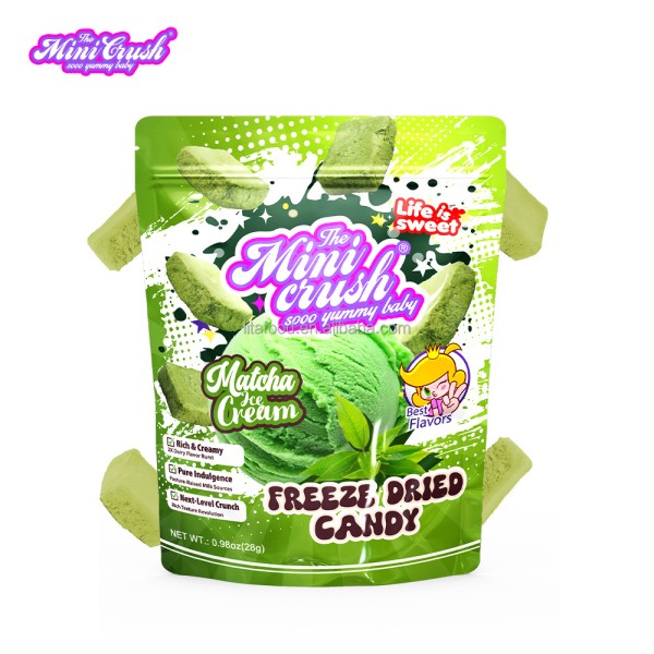 Freeze Dried Ice Cream Ball Supplier - Matcha Flavor Jelly Bean