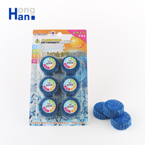 Toilet Cleaner - Manufacturer 6X50g Blue Solid Long-lasting Fresh Bowl Clean