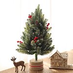 Christmas Tree Manufacturer - Plastic Simulation Green with Snow Mini Red Fruit