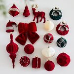 Christmas Tree Ball Manufacturer - Customize Flocking Pompom Hanging Decoration