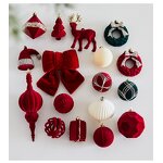 Christmas Tree Ball Manufacturer - Customize Flocking Pompom Hanging Decoration
