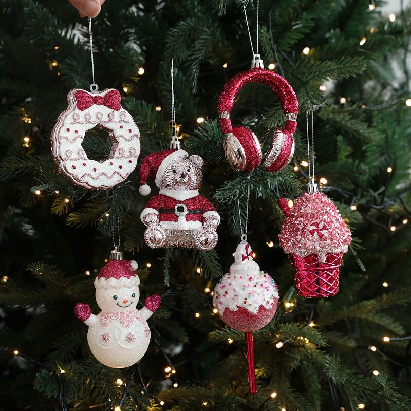 Christmas Ornament Manufacturer - Factory Direct Red Sticky Powder Plastic Cartoon
