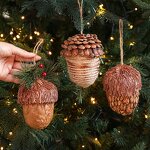 Christmas Ornaments Manufacturer - Wholesale Hanging Pinecone Acorn Handmade