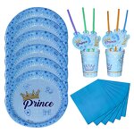 Party Tableware Manufacturer - Custom Print Blue Hot Stamping Dots for Kids