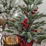 Christmas Tree Manufacturer - Mini Compact Simulation Pine Needles with Red Fruits