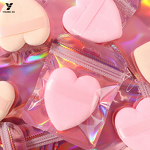 Makeup Sponge Manufacturer - Custom Printed Heart Velvet Powder Puff