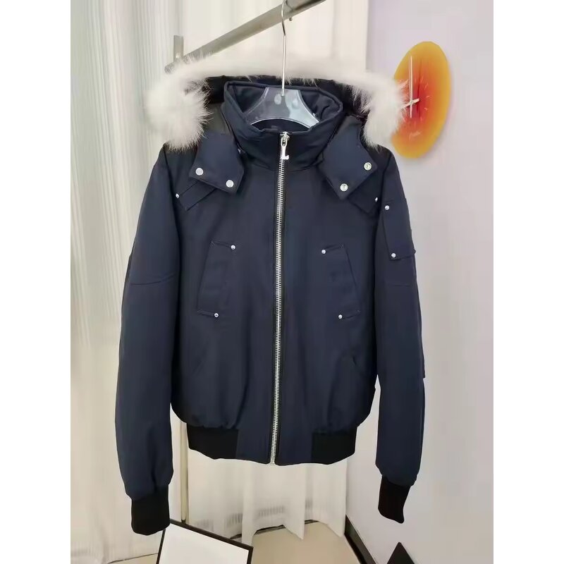 Men's Down Coat Manufacturer - 2025 New Hooded Canada Fox Fur-Trim Bomber