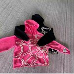 Men's Hoodie Manufacturer - OEM Designer Raw Cut Hem Spider Applique Embroidery