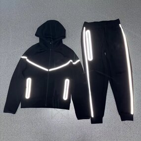Men's Hoodie Set Manufacturer - Windrunner Tech Fleece Custom Logo Reflective
