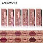Makeup Set - Manufacturer Langmanni Lip Gloss Liner 2 Suit Matte No Stain on Cup