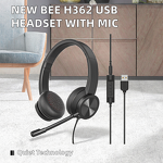 Business Headset Manufacturer - H362 USB Wired with Mic Noise Reduction for Call Centers