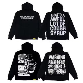 Hoodie - Manufacturer Cough Syrup 100%Cotton Heavyweight Streetwear Men
