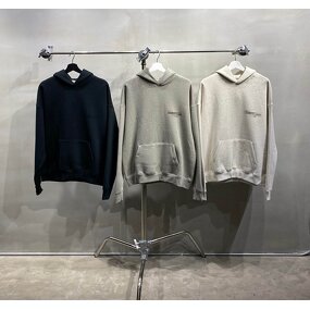 Hoodie - Manufacturer Fear of 22 Flocking Print God Letters Essen Flower