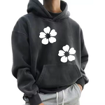 Hoodie - Manufacturer 100%Cotton Fleece Puff Print American Streetwear Men