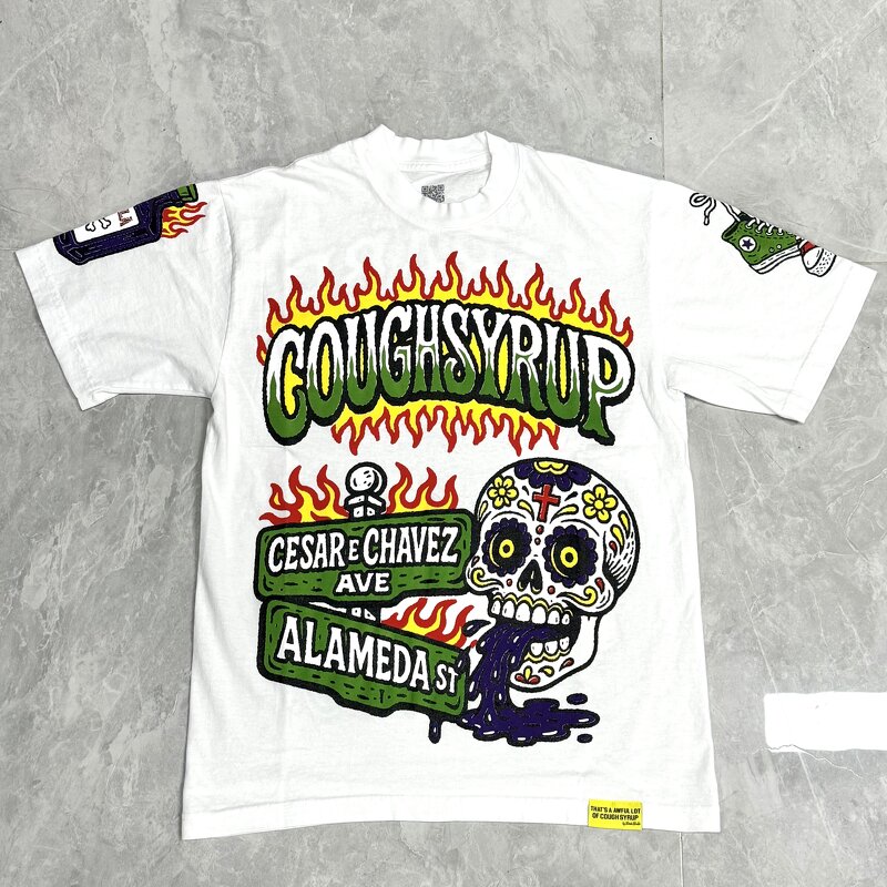 T-shirt - Manufacturer 100%Cotton Cough Syrup Y2K Streetwear Tees Men