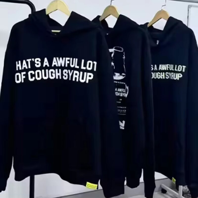 Hoodie - Manufacturer 100%Cotton Cough Syrup Heavyweight Streetwear Men