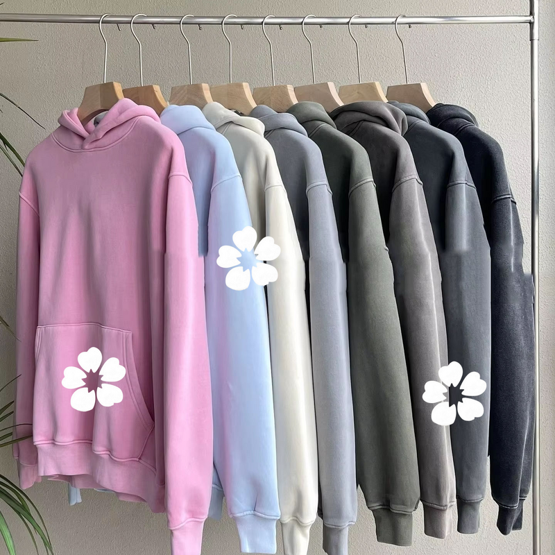 Hoodie - Manufacturer 100%Cotton Fleece Puff Print American Streetwear Men