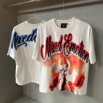 T-shirt - Manufacturer 100%Cotton Y2K Graphic Oversized Mixed Emotion Men