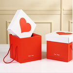 Gift Box - Manufacturer Romantic Heart Corrugated Embossed Matt Pastry Treat