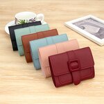 Card Wallet - Manufacturer Lady Mini PU Custom Color Minimalist Button Waterproof