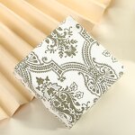 Gift Box - Manufacturer Small Green Kraft Embossing Floral Buckle CMYK Jewelry