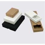 Gift Box - Manufacturer Kraft Paper Drawer Black White Lid Cosmetic Packaging