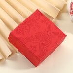 Jewelry Box - Manufacturer Custom Logo CMYK UV Floral Buckle Square Paper Cardboard