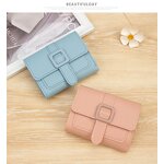 Wallet - Manufacturer Wholesale Women's Short Stone PU Waterproof Button Coin