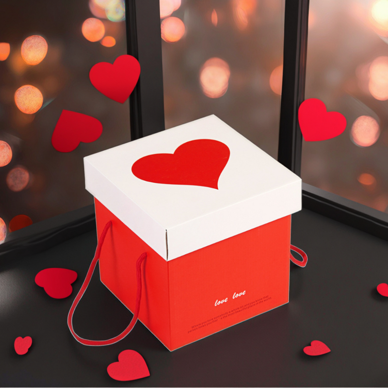 Gift Box - Manufacturer Christmas Eco Corrugated Folding Handle Custom Printing