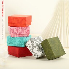 Jewelry Box - Manufacturer NA-SS168 Floral Love Orange Christmas Square Buckle Women