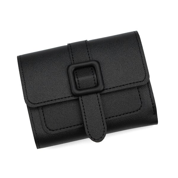 Wallet - Manufacturer Wholesale Women's Short Stone PU Waterproof Button Coin