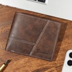 Wallet - Manufacturer Men's Vintage Bifold PU RFID Front Pocket Fabric