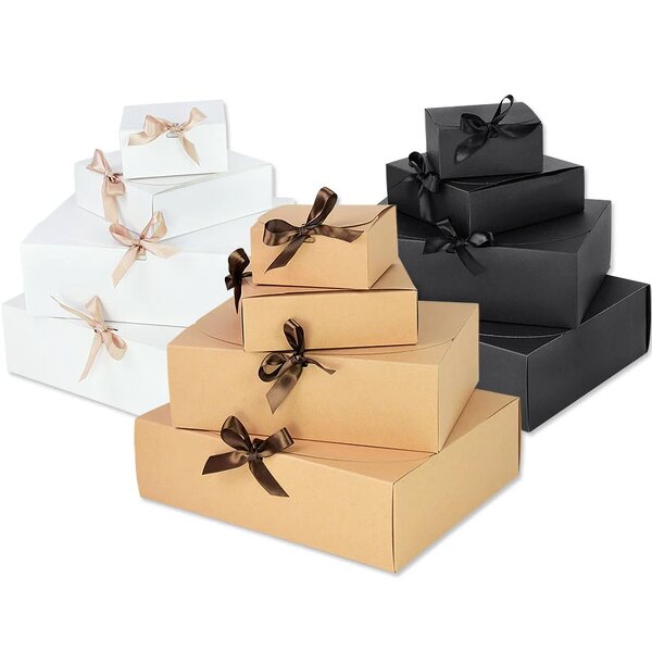 Gift Box - Manufacturer Black Gold Foil Magnetic Foldable Sponge Lining Custom Logo