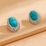 Jewelry Set - Manufacturer Blue Turquoise Snake Bone Chain Bridal Wedding