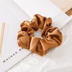 Hair Scrunchies - Manufacturer Wholesale Satin Solid Color Chouchou Girl