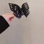 Hair Clip - Manufacturer Big Tassel Butterfly Beads Chain Acrylic Claw