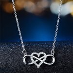 Necklace - Manufacturer Zircon Heart Gold Infinity Lovers Pendant for Women