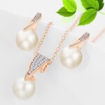 Jewelry Set - Manufacturer Imitation Pearl Rhinestone Gold Bridal Water Drop