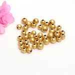 Spacer Beads - Manufacturer 18K Gold Plated Loose Vacuum 100pcs/bag