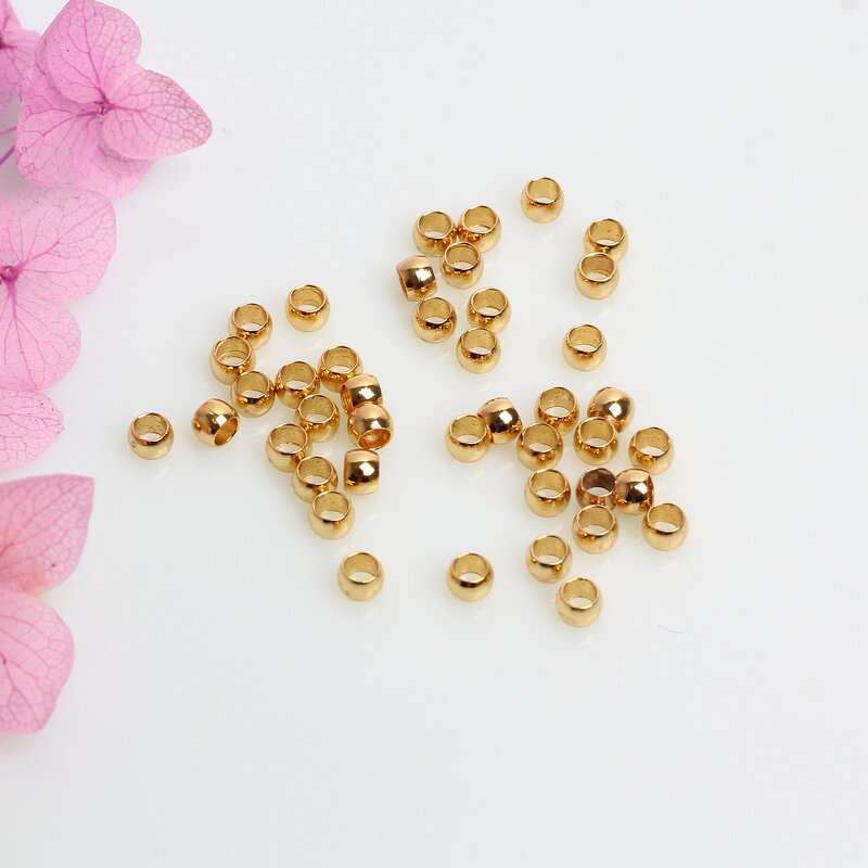 Beads - Manufacturer 1.5-4mm Brass 14K/18K Gold Plated Flat Spacer